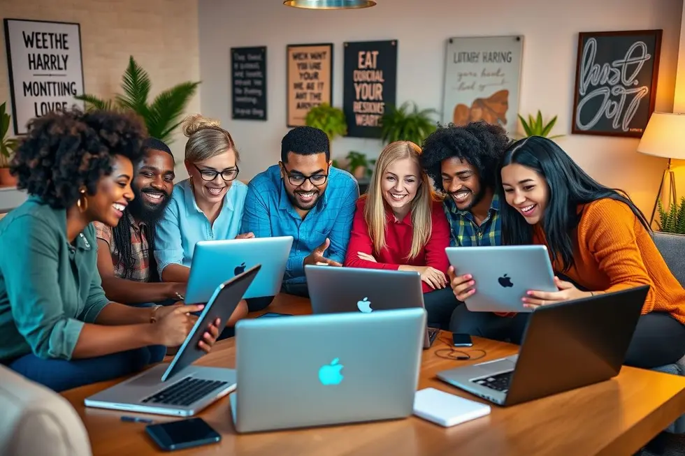 Imagem de proprietários de pequenas empresas colaborando